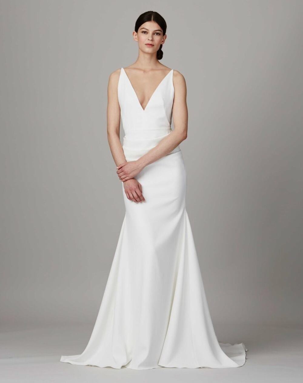 Lela Rose The Cafe Wedding Gown White Womens 2 Mermaid Backless With Train